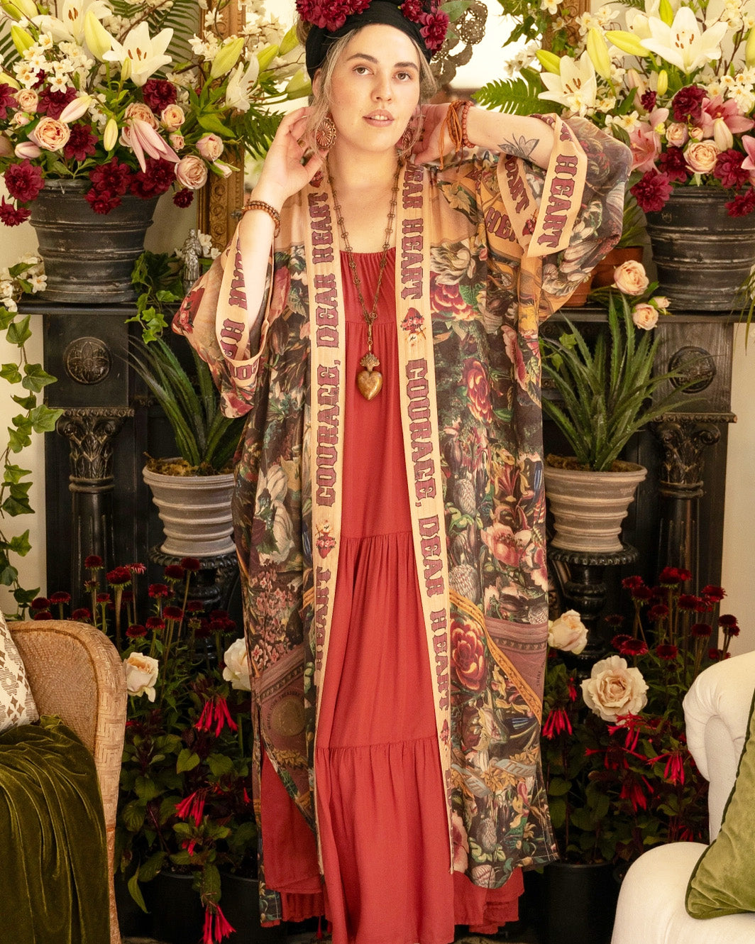 Courage, Dear Heart Bamboo Kimono Duster