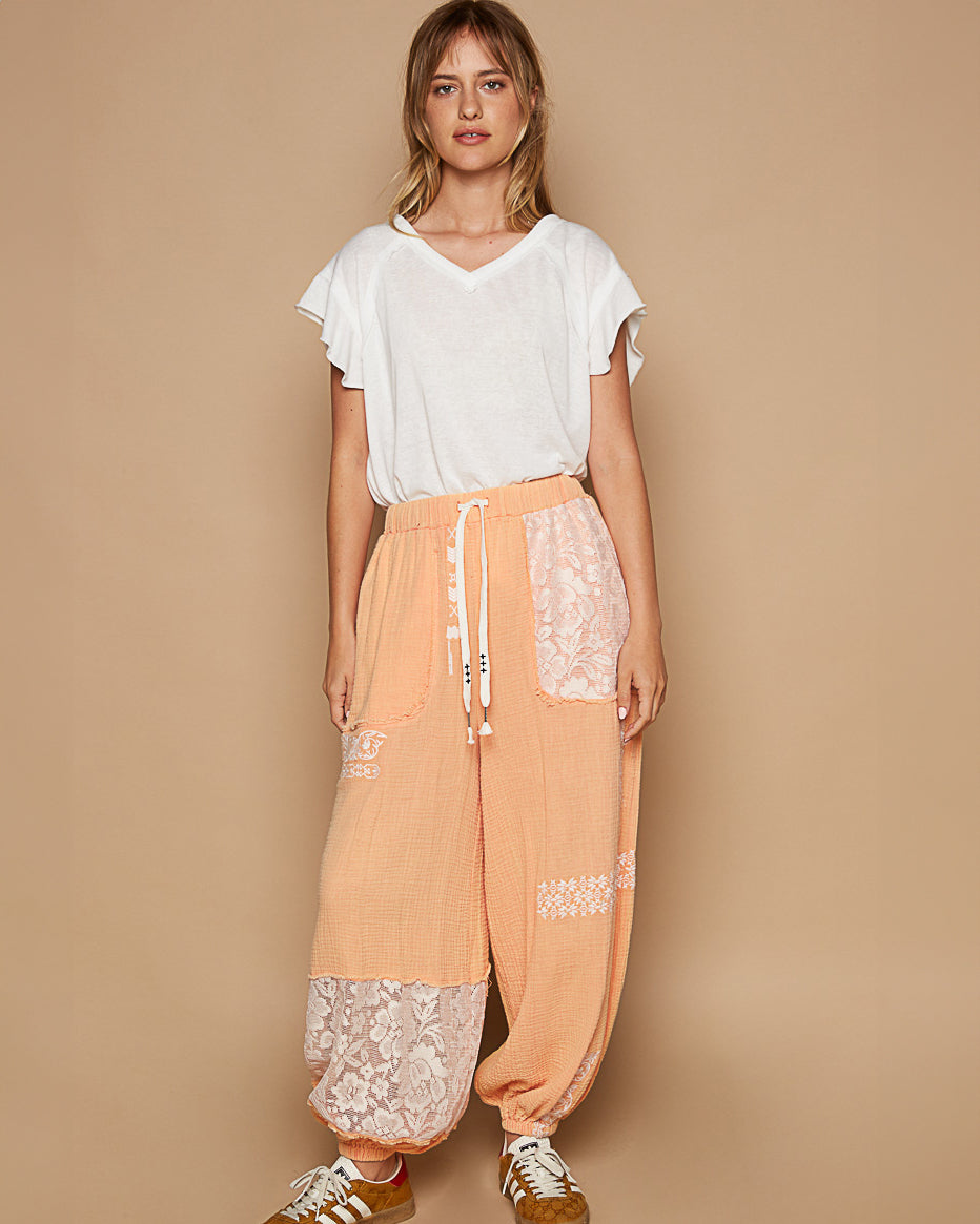 Peachy Gauzy Cotton Jogger