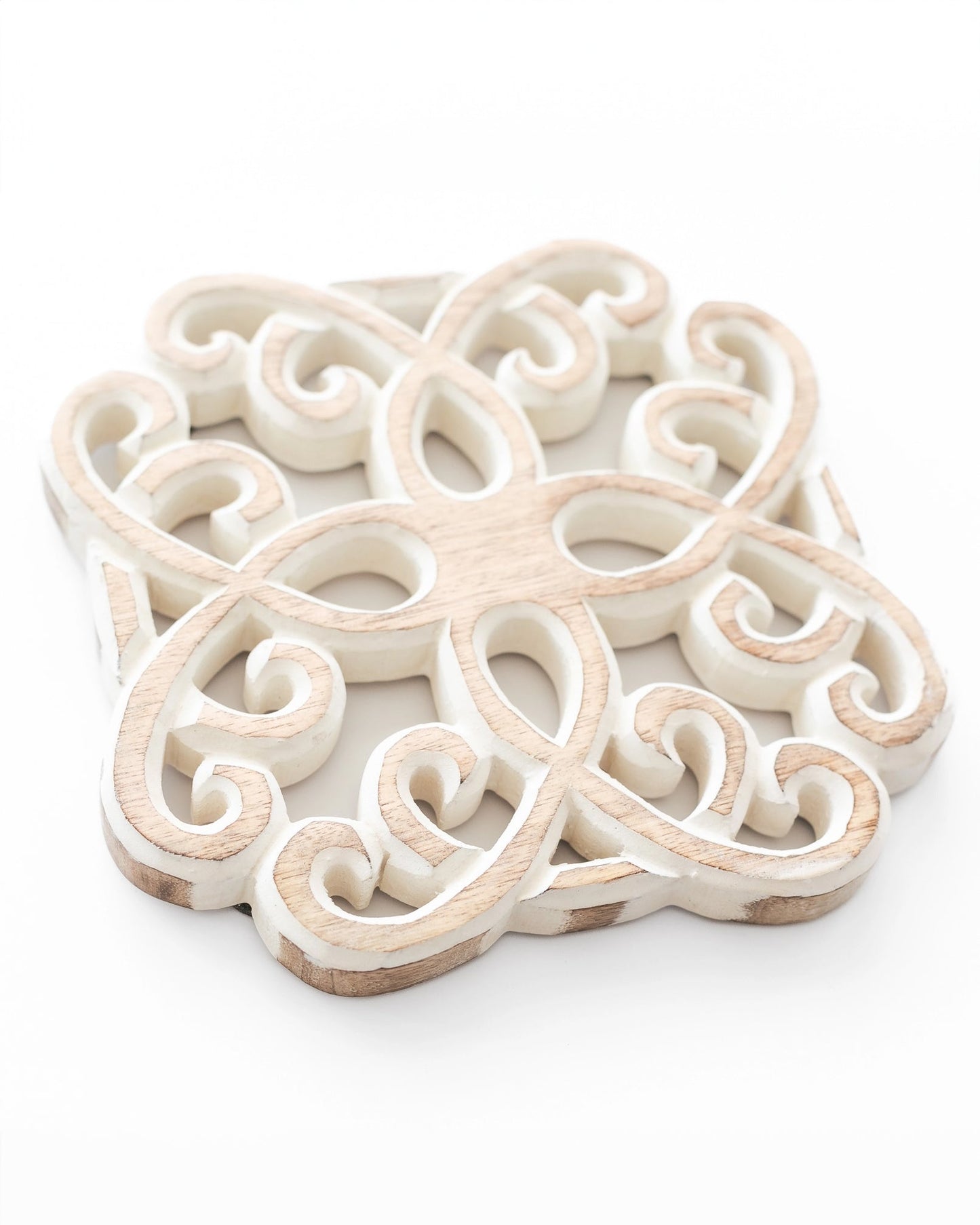 Mangowood Scroll Trivet