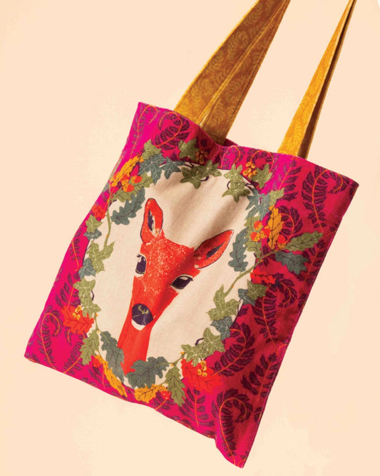 Enchanted Doe Velvet Tote Bag