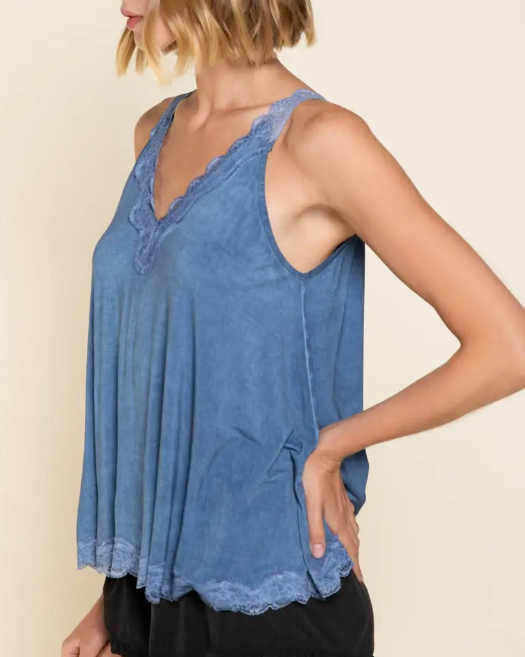 Blueberry Lacey Swing Tank