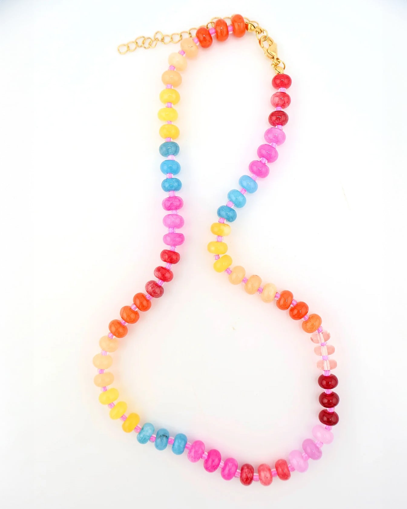 Warm & Cool Rainbow Jade Necklace